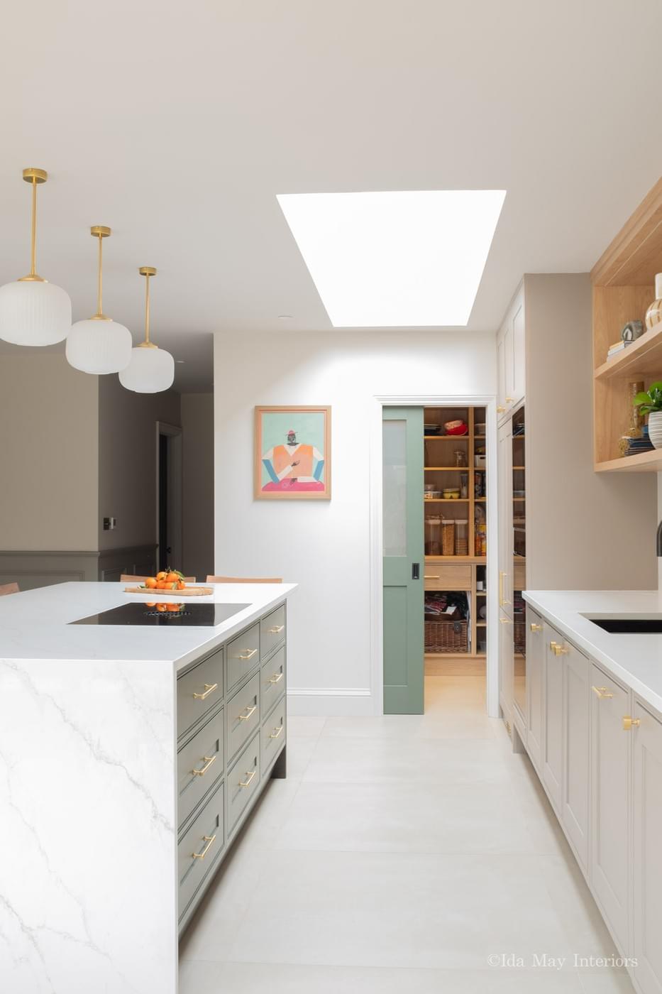 Open-plan living and kitchen interior design by Ida May Interiors